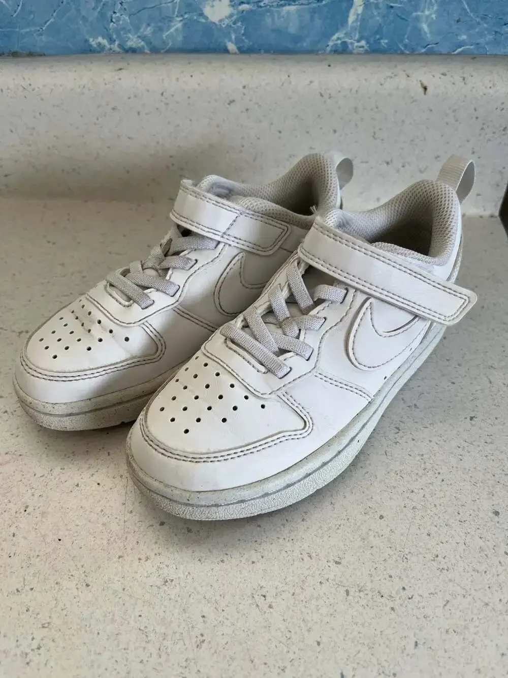 Nike Court Borough Low 2 White Kids Sneakers Size 11C